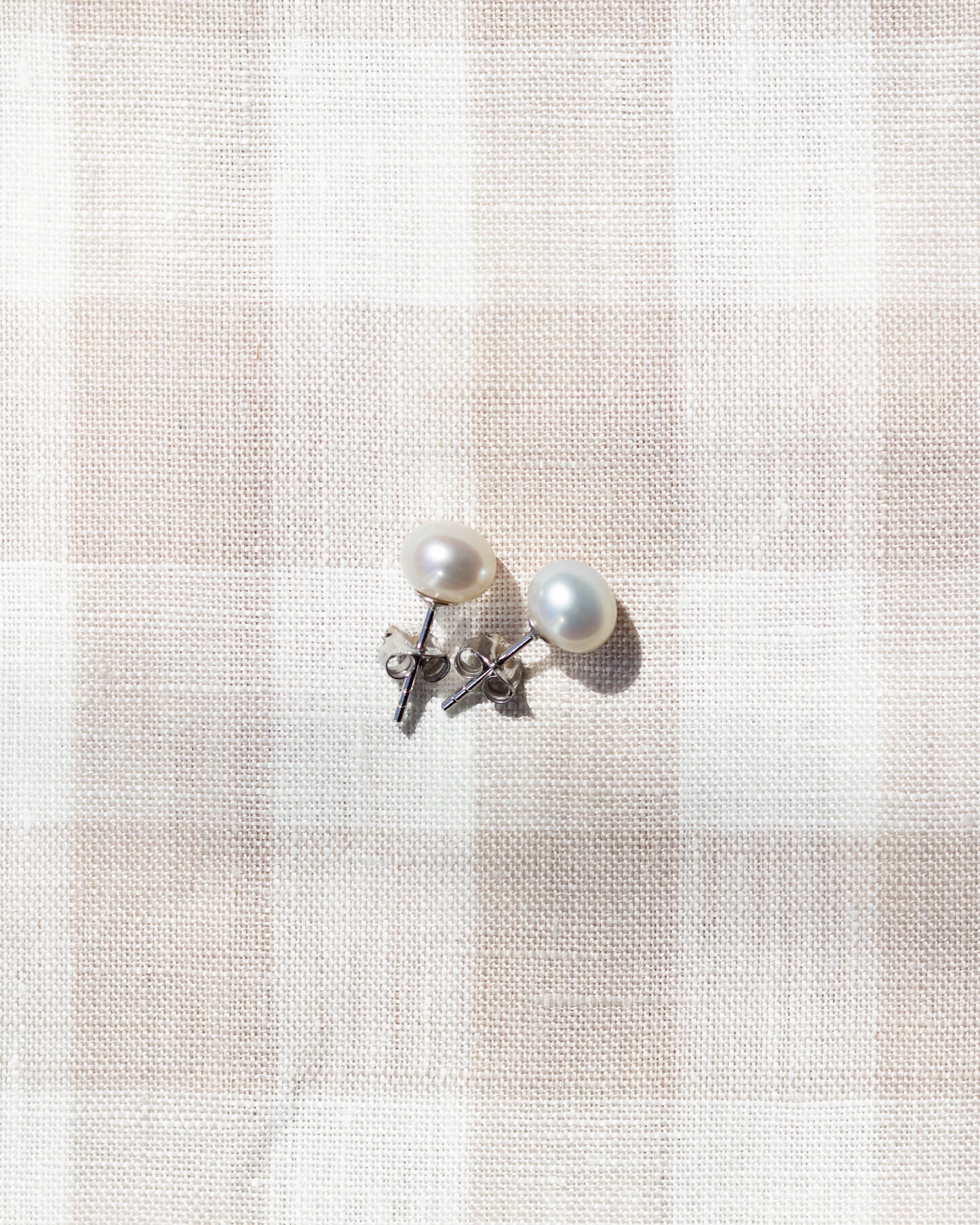 Button Pearl Studs | Small