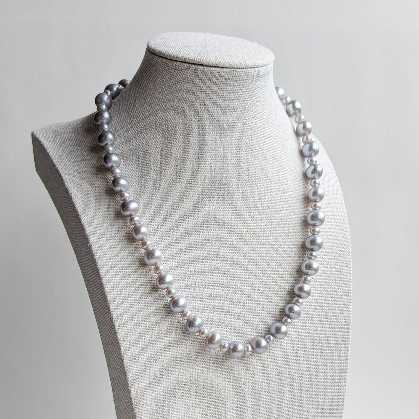 Silver Cascade Freshwater Pearl Necklace