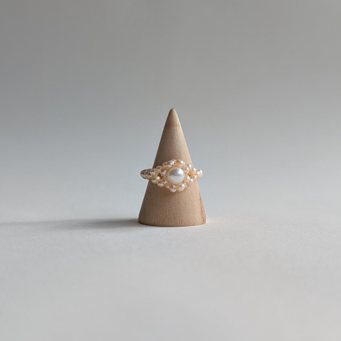 Knitted flower ring