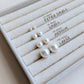 Button Pearl Studs | Medium