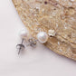 Button Pearl Studs | Medium