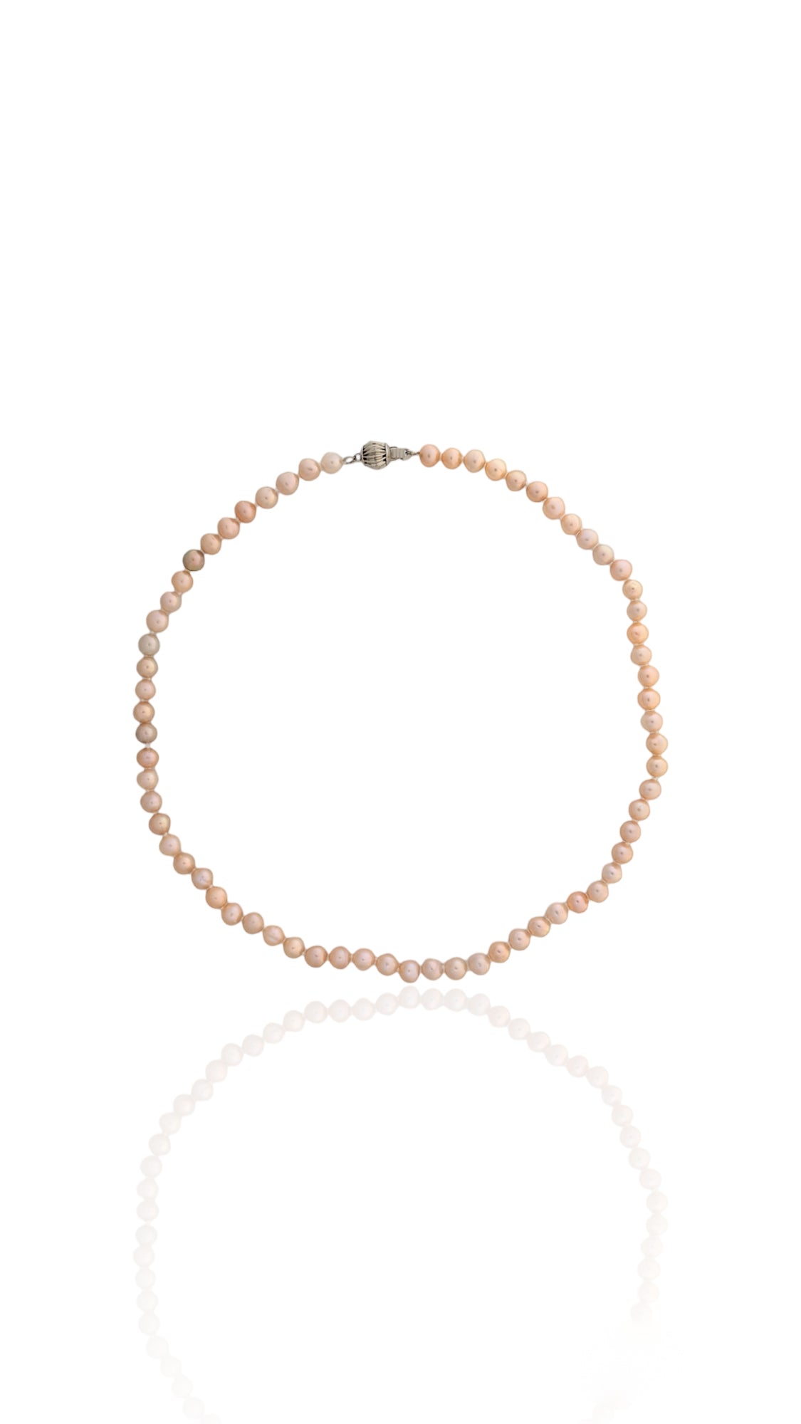 Fresh Water Pearl Necklace in Gold Pastel Colour