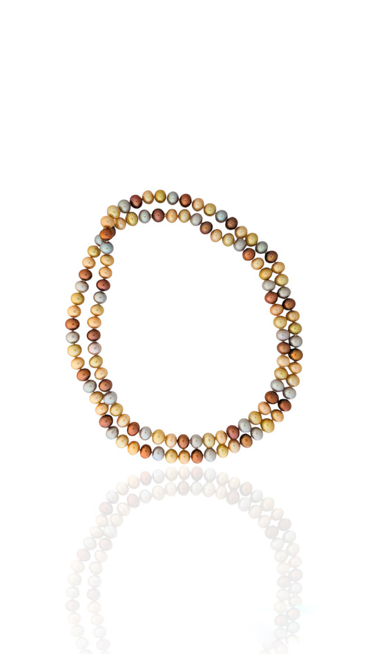 Multicolour Fresh Water Pearl Necklace (36")