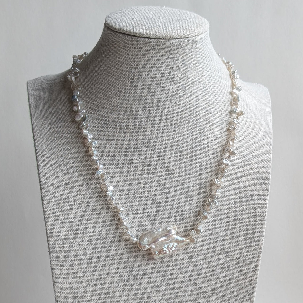 Statement Keshi Pearl Necklace