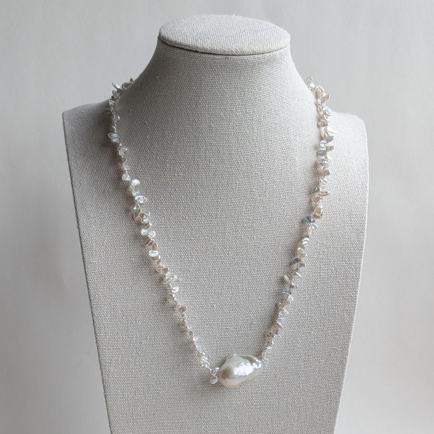 Statement Keshi Pearl Necklace