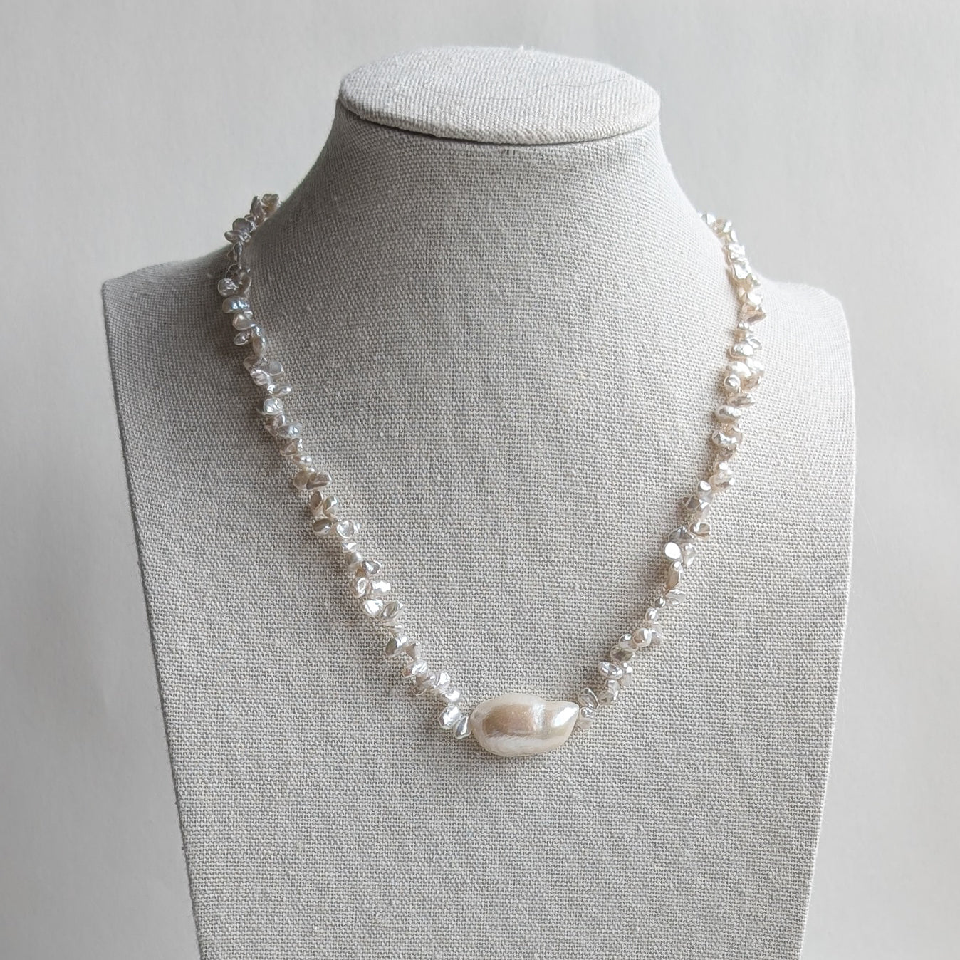 Statement Keshi Pearl Necklace