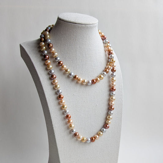 Mixed Colour Freshwater Pearl Necklace