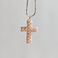 Woven Pearl Cross Pendant