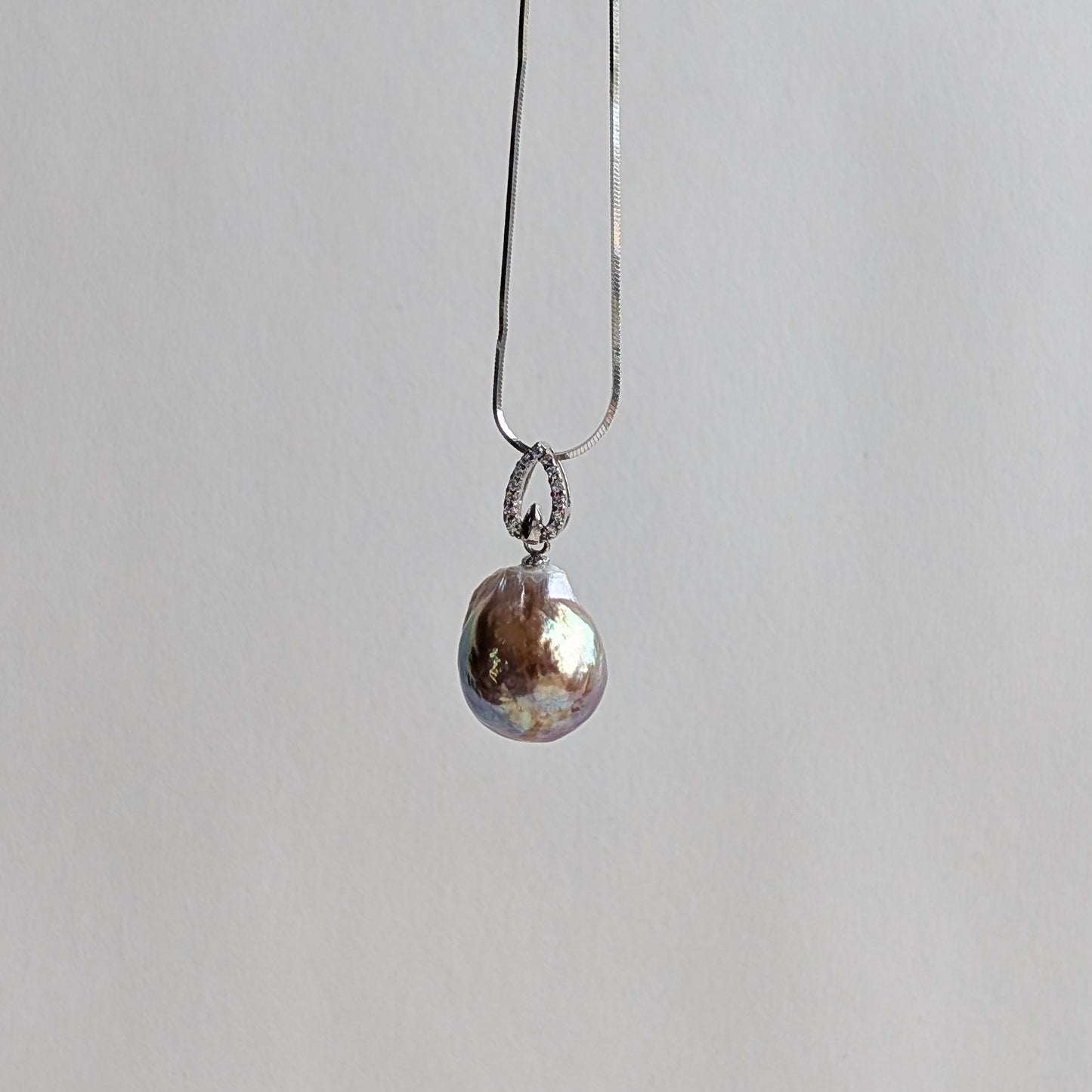 Multi-Tonal Organic Baroque Pearl Pendant