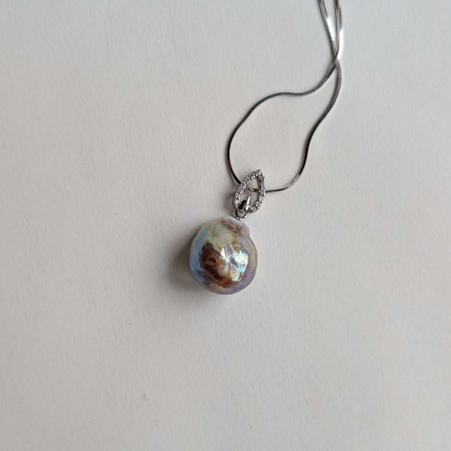 Multi-Tonal Organic Baroque Pearl Pendant