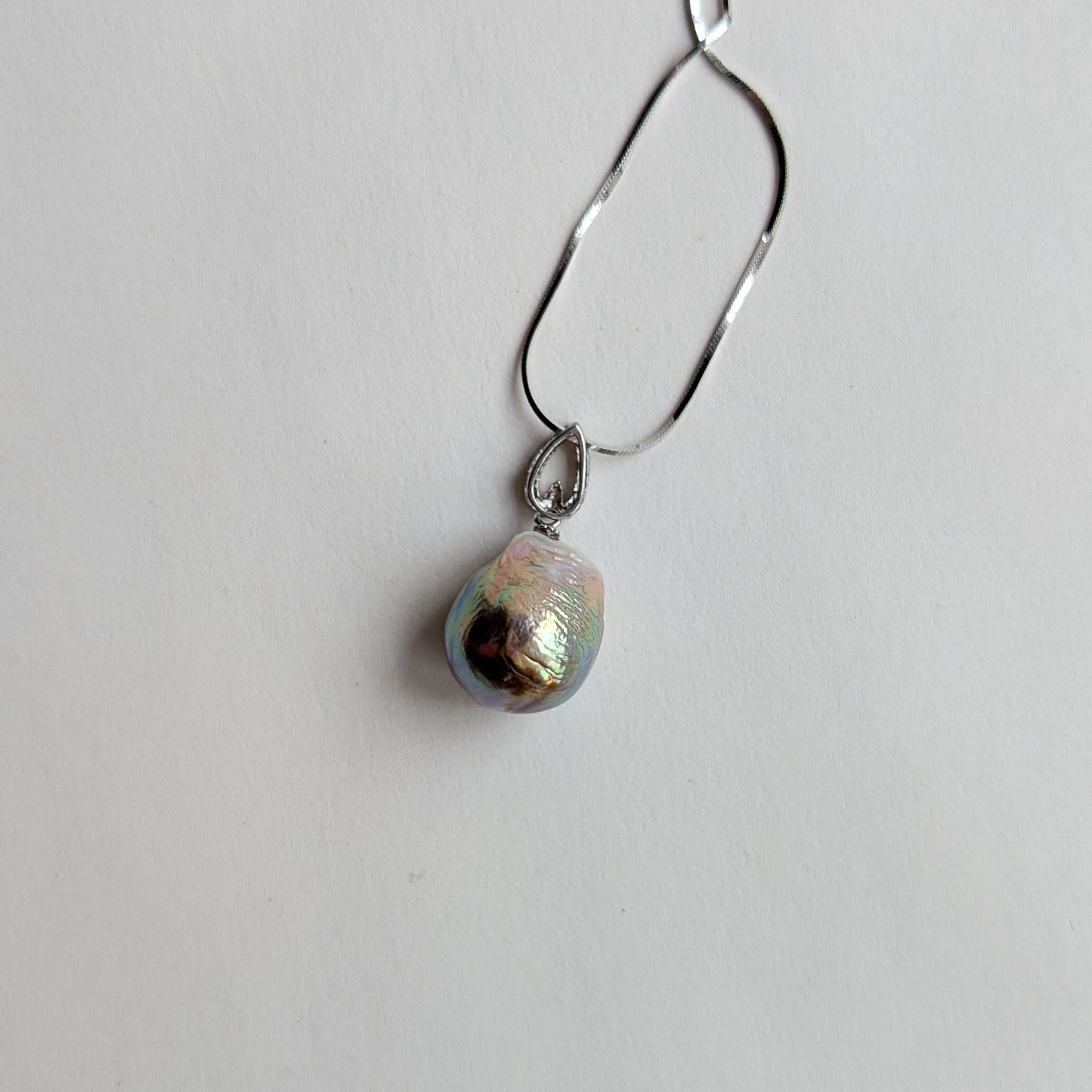 Multi-Tonal Organic Baroque Pearl Pendant