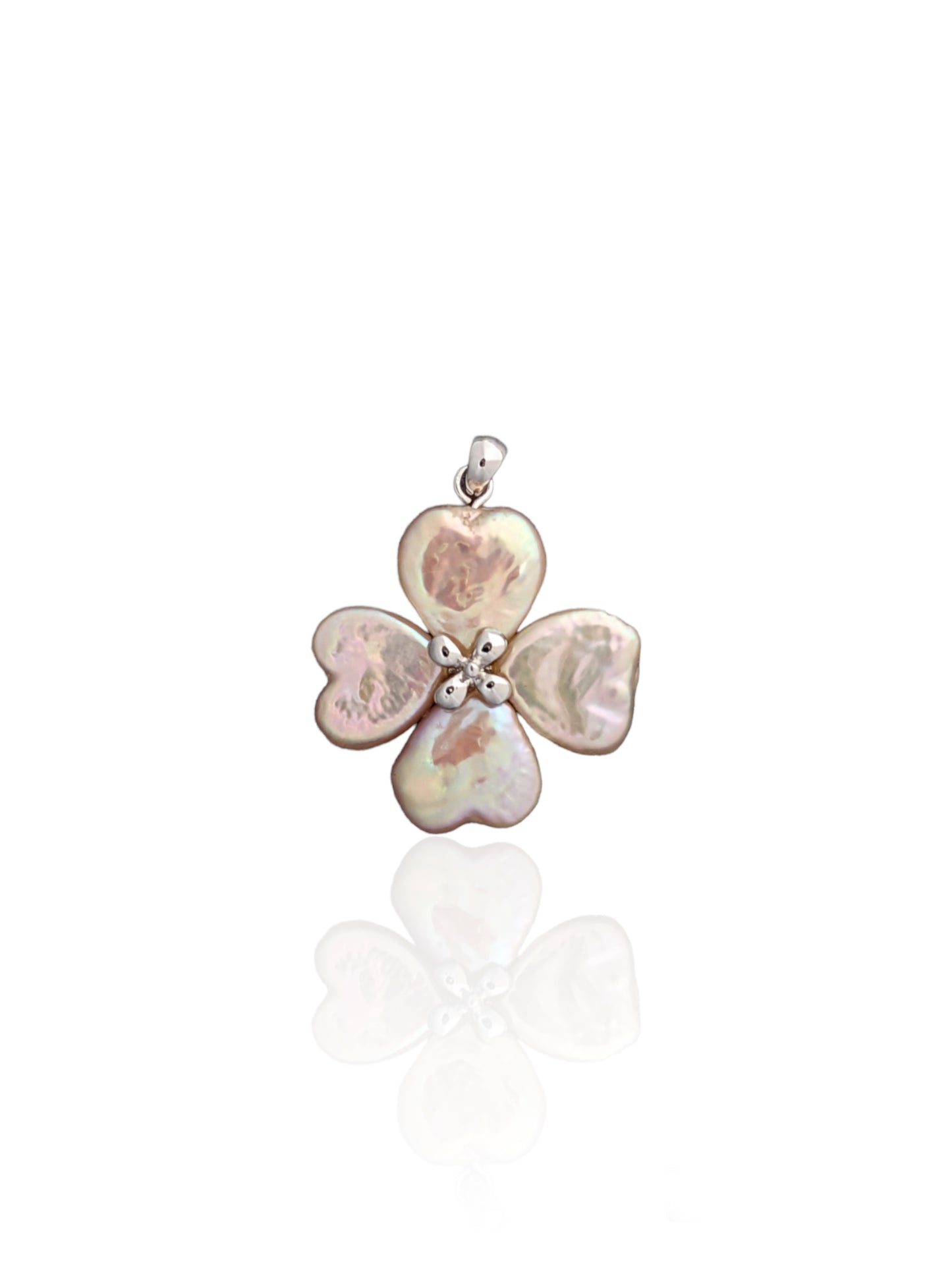 Sterling Silver Pearl Flower Pendant