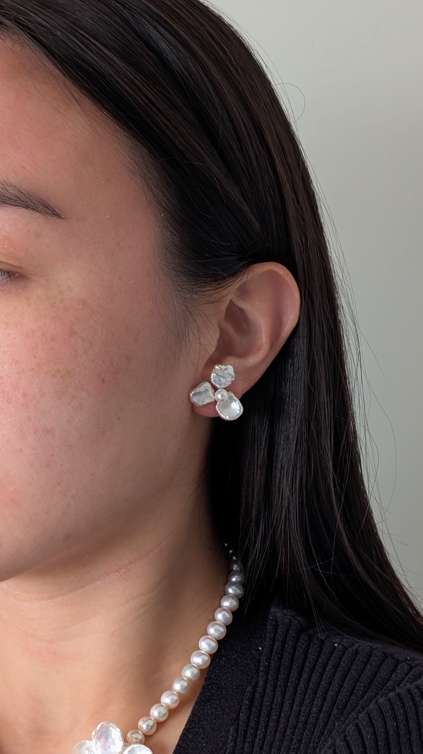 Waterlily Pearl Stud